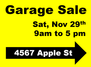 garage sale